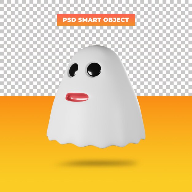 Halloweenowy Duch Buźki, Ilustracja 3d