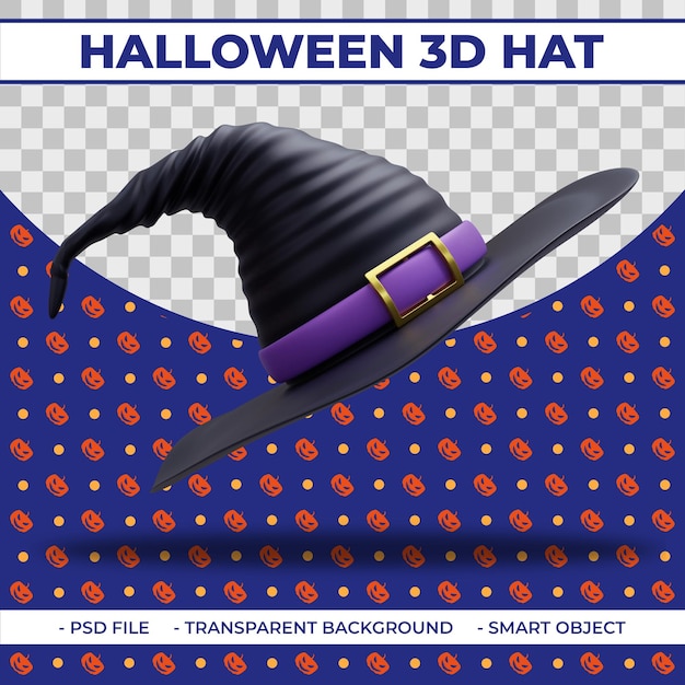 Halloweenowy Kapelusz Wiedźmy 3d Do Kompozycji 3d