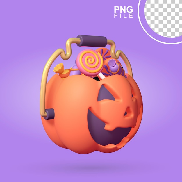 Halloweenowy Pojemnik Na Cukierki 3d W Kształcie Dyni