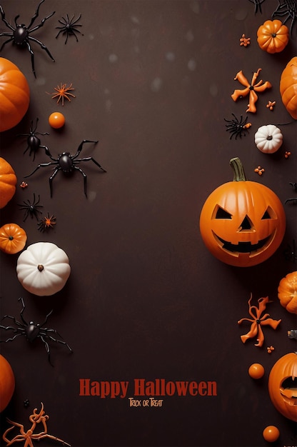黒い背景のハロウィーンテーマの背景