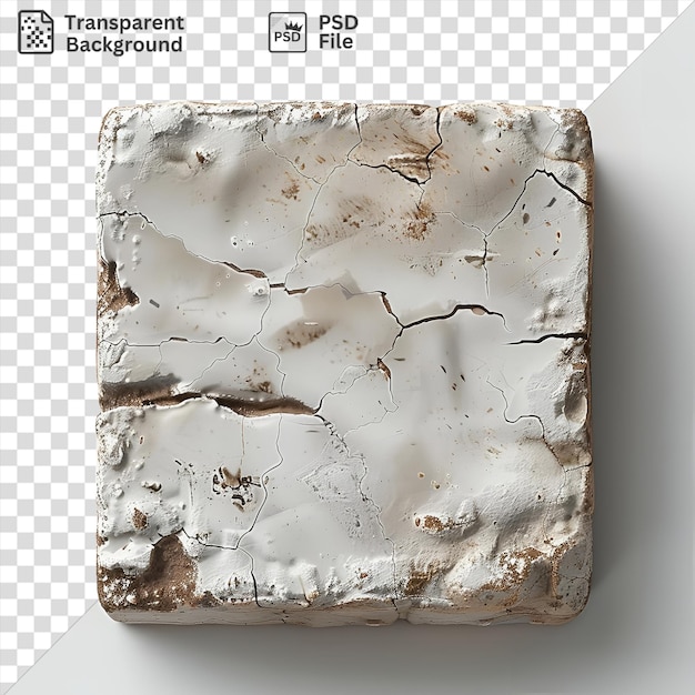 PSD halva food on a piece of tin foil on a isolated background