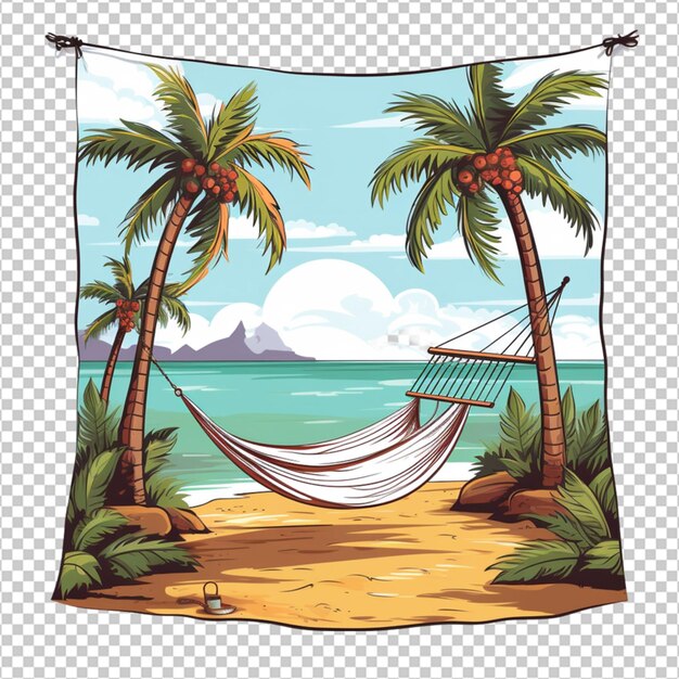 PSD hamak w beach swing png