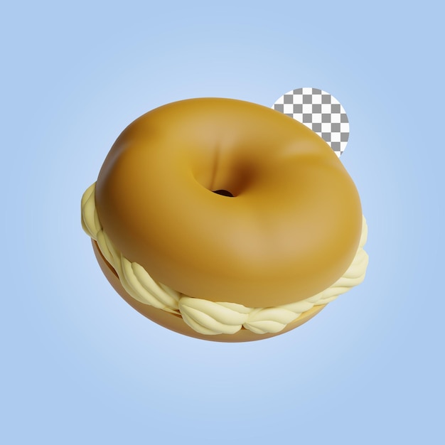 PSD hamburger met pasteitje en kaas 3d render illustratie