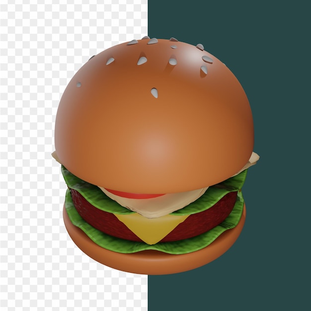 Hamburger Na Zielonym I Białym Tle