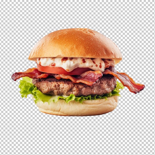 Hamburger no background perfect for composition