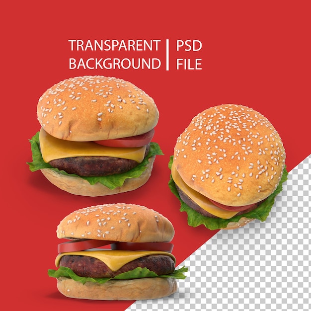 PSD hamburger png