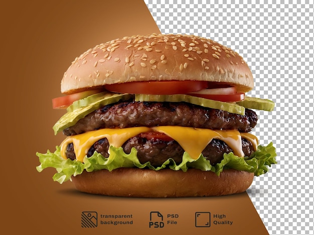 PSD a hamburger on transparent background