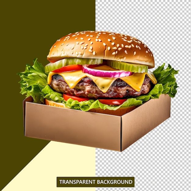 PSD un hamburger con dentro un hamburger