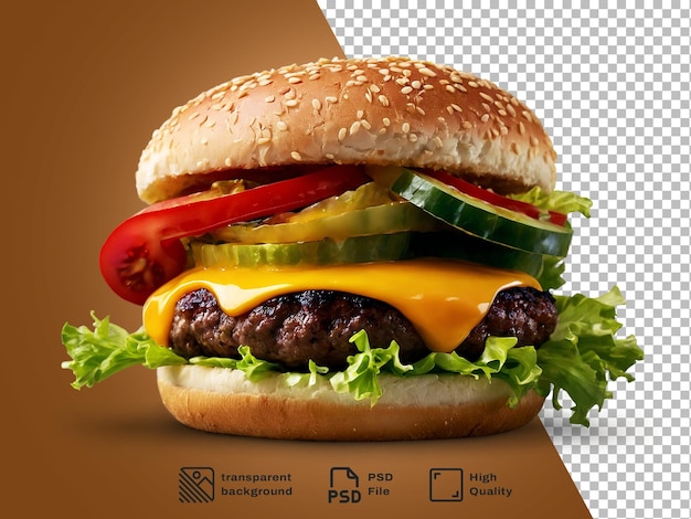 PSD a hamburger with a tomato sauce on it on transparent background