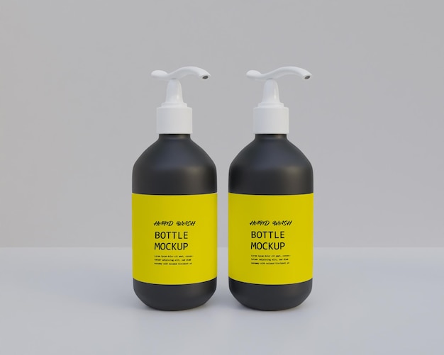 Hamd wash bottle mockup