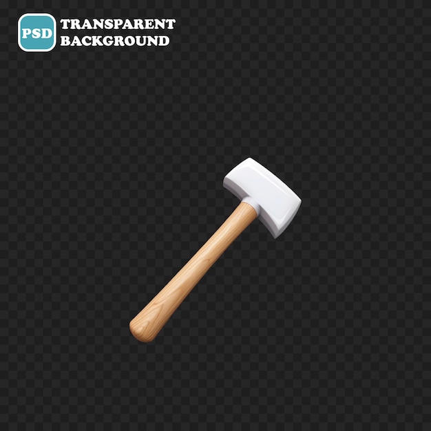 PSD hammer icon isolated 3d render illustration