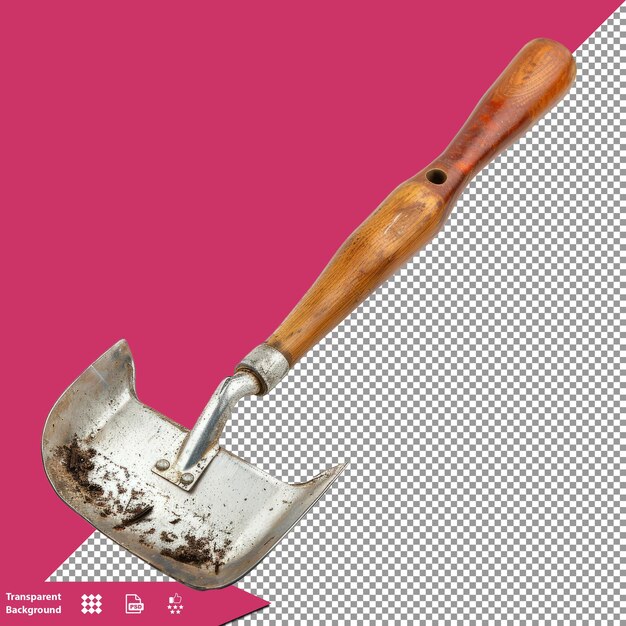 PSD a hammer is in the shape of a hammer with a wooden handle