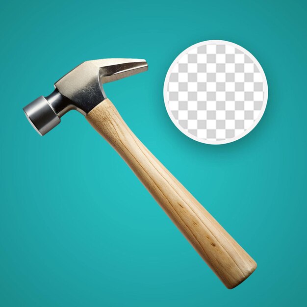 PSD hammer isolated on transparent background