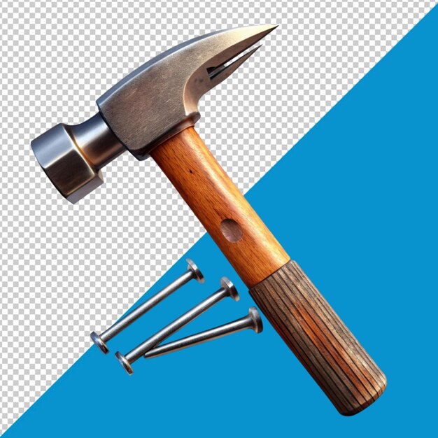 PSD hammer on transparent background