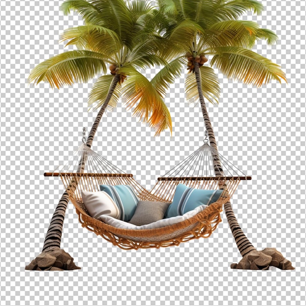 Hammock in beach swing png