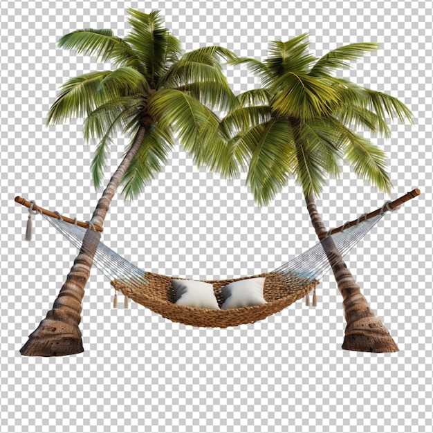 Hammock in beach swing png