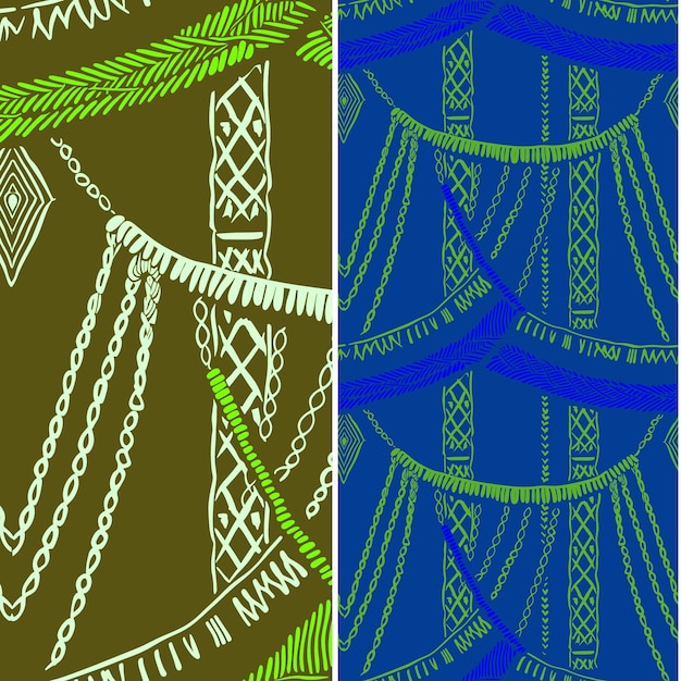 Hammock met touwtextuur en ontspannend ontwerp met Macrame P Illustratie Vector Pattern Designs