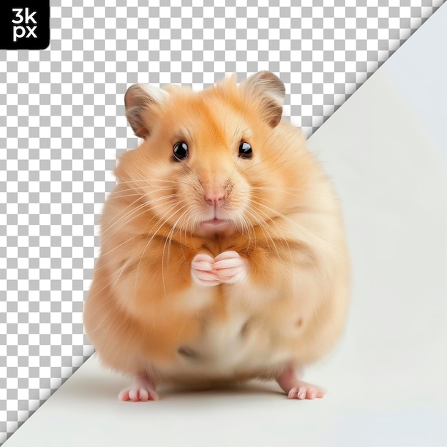 PSD a hamster with a black background with a square in the middle