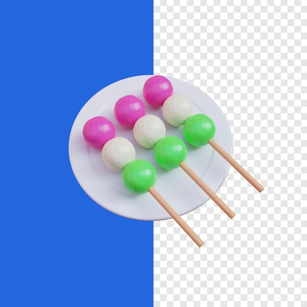 PSD hanami dango 3d icon