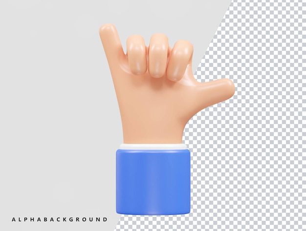手 3 d ベクトル アイコン イラスト レンダリング透明要素