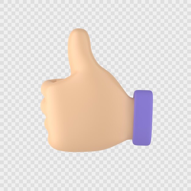 Hand als gebaar 3d-pictogram