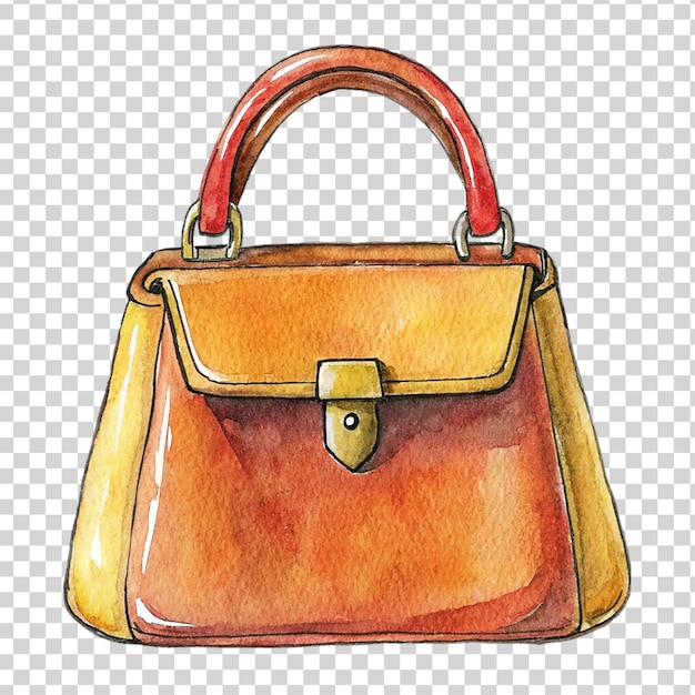 PSD hand bag art isolated on transparent background