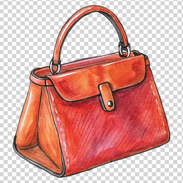 PSD hand bag art isolated on transparent background