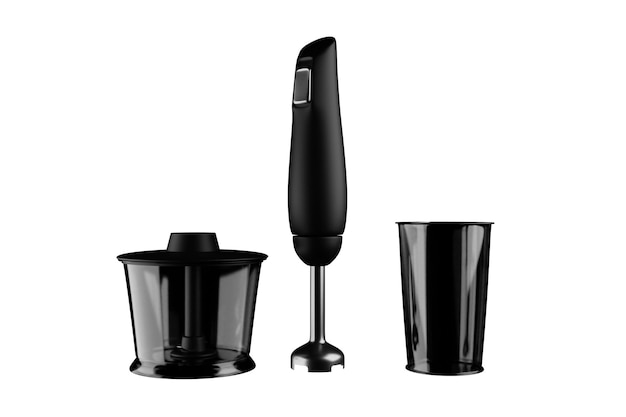 Hand black blender with accessories