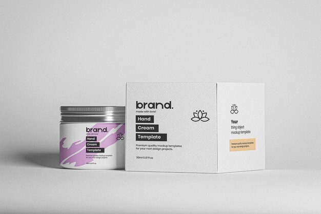 PSD hand cream packaging mo