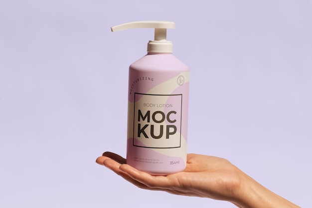 hand cream packaging mockup design
