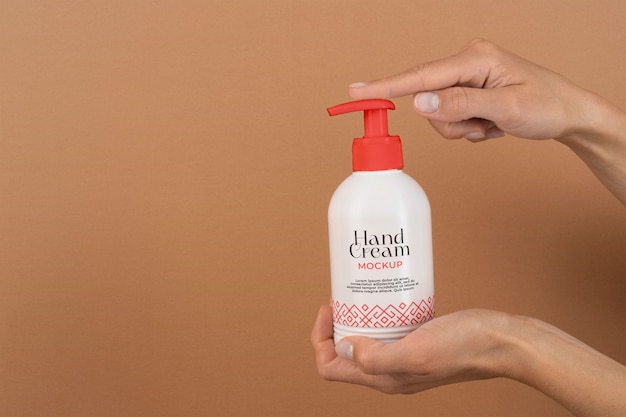 PSD hand cream packaging mockup