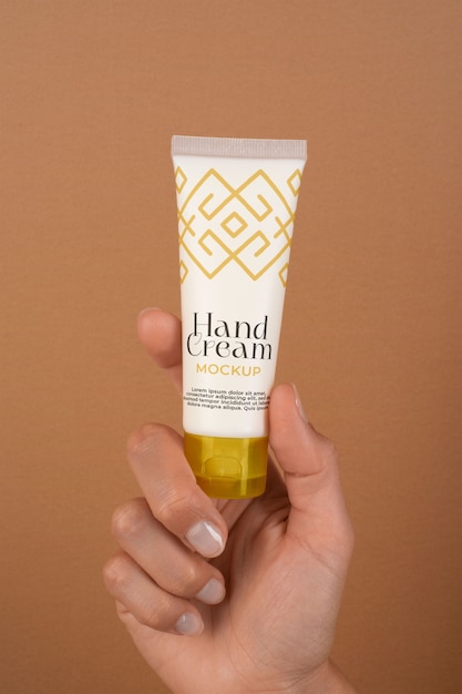 PSD hand cream packaging mockup