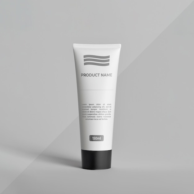 hand cream tube mockup