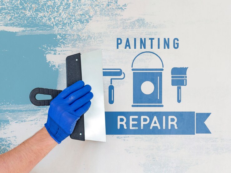 PSD hand die een reparatiehulpmiddel houdt
