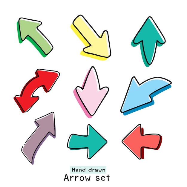 Hand Drawn Arrow Set