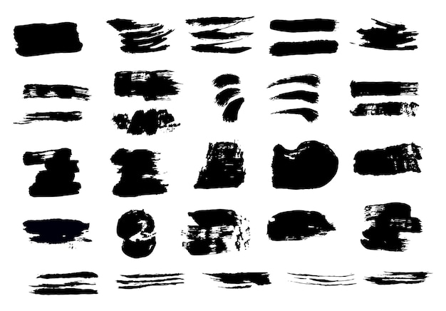 hand drawn bursh collection set