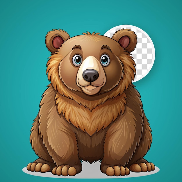 PSD hand drawn cartoon bear illustration