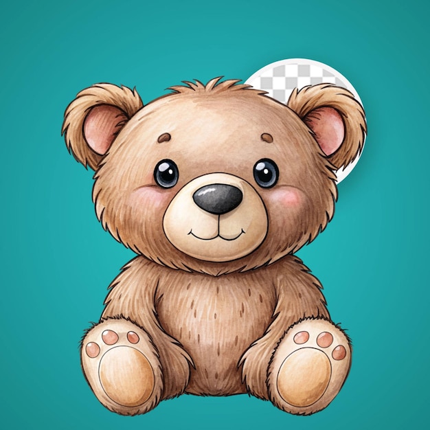 PSD hand drawn cartoon bear illustration