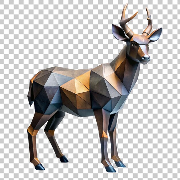 Hand drawn deer on transparent background