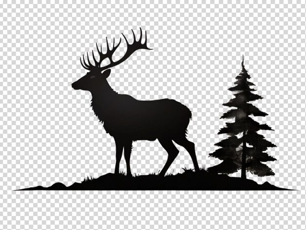 PSD hand drawn deer