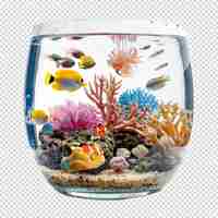 PSD hand drawn fish isolated on transparent background world fish migration day