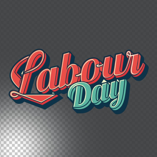 PSD hand drawn flat labour39 day lettering for t shirt design