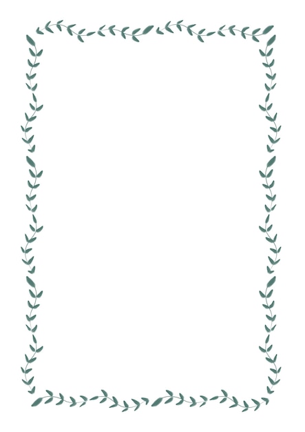 Hand drawn floral frame background vector