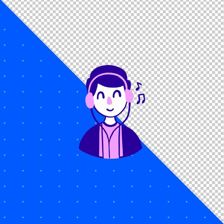 PSD hand drawn illustration flat vector of human for profile avatars and projects png transparent bg