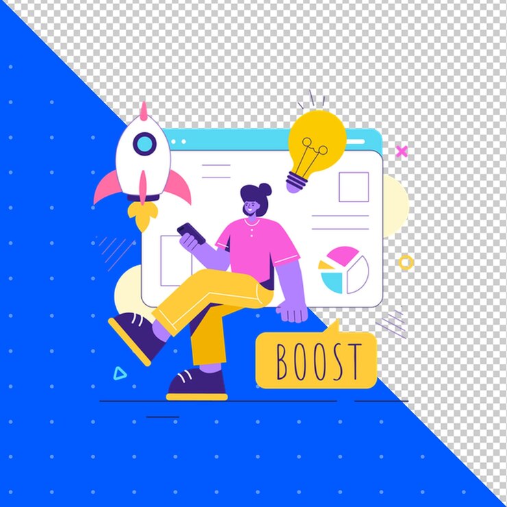 PSD hand drawn illustration flat vector for work office business and projects png transparent background
