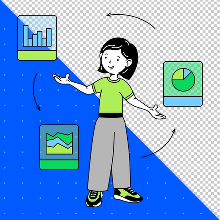 PSD hand drawn illustration flat vector for work office business and projects png transparent background
