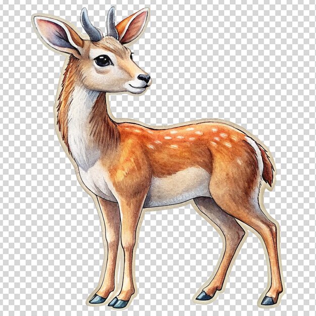 PSD disegno di etichetta disegnata a mano per la giornata mondiale della fauna selvatica sullo sfondo trasparente isolato