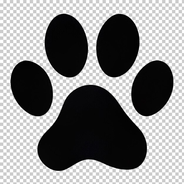 PSD hand drawn paint paw print