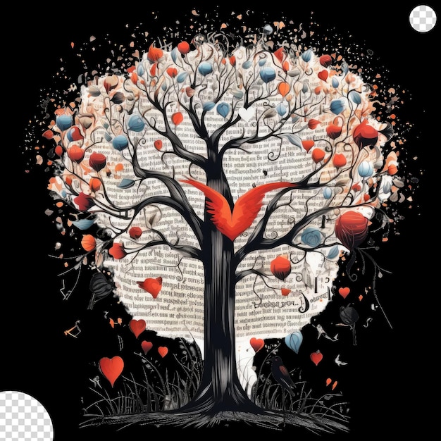 Hand drawn poetry illustration png