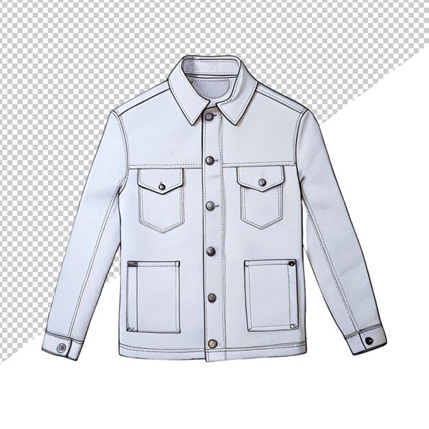 PSD hand drawn of shirt on transparent background